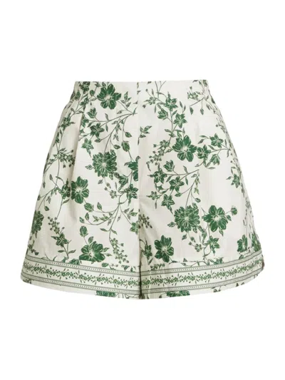 Cara Cara Women's Trish Cotton Poplin Shorts In Meadow Mist Mint Green