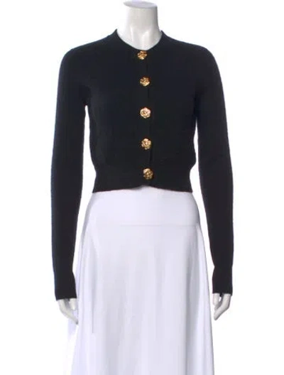 Pre-owned Cara Cara Wool Crew Neck Sweater In Black