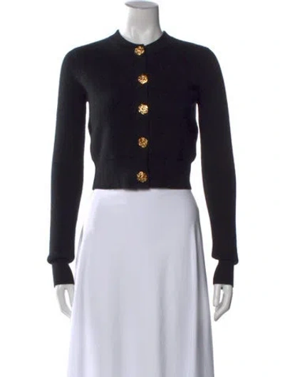 Pre-owned Cara Cara Wool Crew Neck Sweater In Black