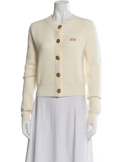 Pre-owned Cara Cara Wool Crew Neck Sweater In Neutral