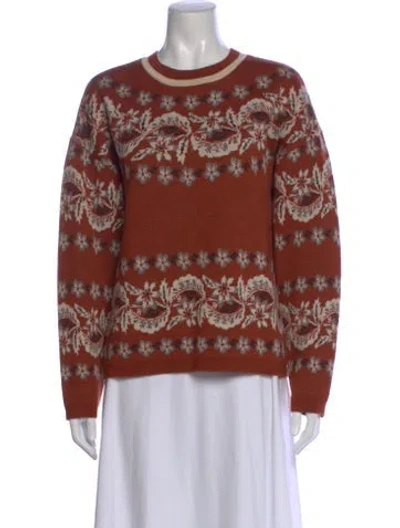 Pre-owned Cara Cara Wool Floral Print Sweater In Multi