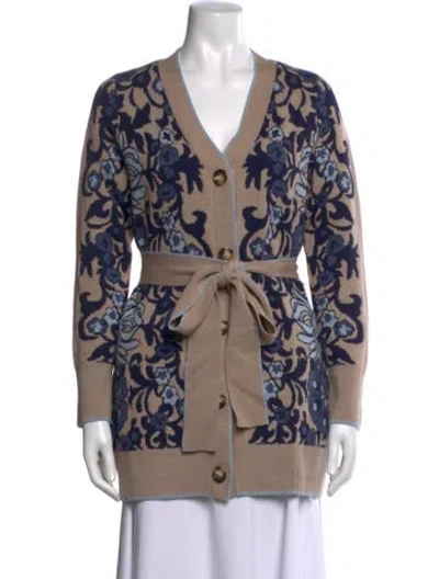 Pre-owned Cara Cara Wool Floral Print Sweater In Multicolor