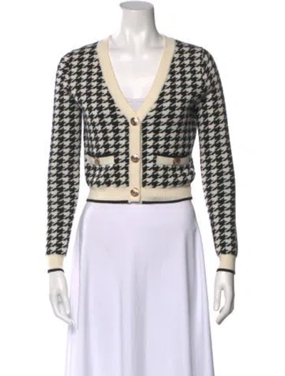 Pre-owned Cara Cara Wool Houndstooth Print Sweater In Multi