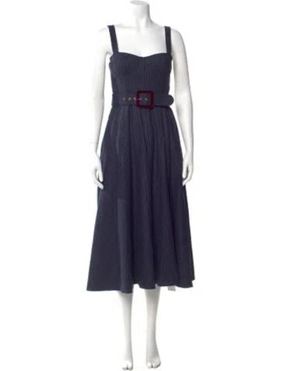 Pre-owned Cara Cara Wool Knee-length Dress In Blue