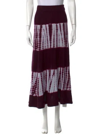 Pre-owned Cara Cara Wool Long Skirt In Pink