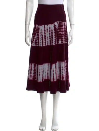 Pre-owned Cara Cara Wool Long Skirt In Pink