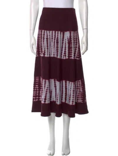 Pre-owned Cara Cara Wool Midi Length Skirt In Multi