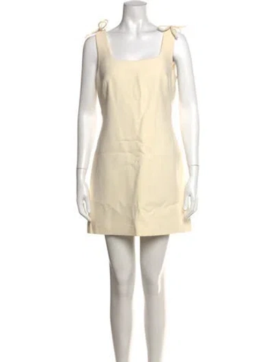 Pre-owned Cara Cara Wool Mini Dress In Neutrals