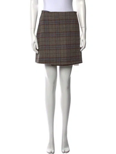 Pre-owned Cara Cara Wool Mini Skirt In Black