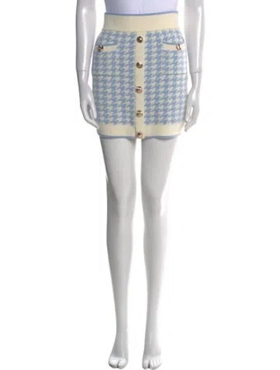 Pre-owned Cara Cara Wool Mini Skirt In Blue