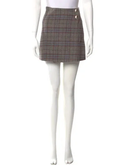 Pre-owned Cara Cara Wool Mini Skirt In Gray