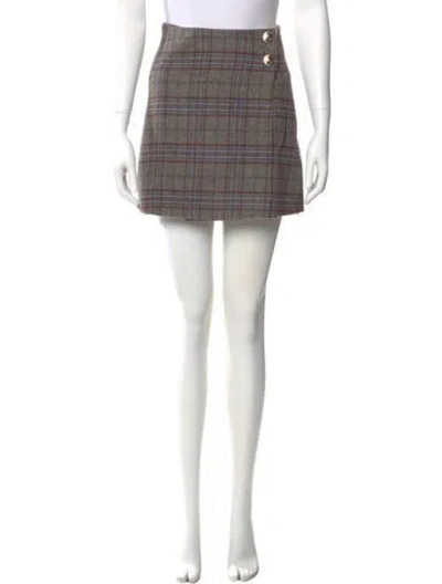 Pre-owned Cara Cara Wool Mini Skirt In Gray
