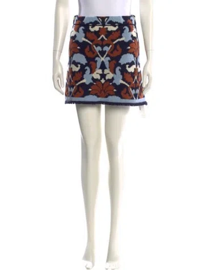 Pre-owned Cara Cara Wool Mini Skirt In Multi