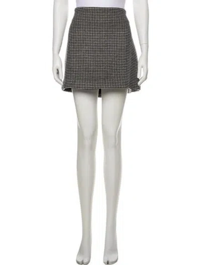 Pre-owned Cara Cara Wool Mini Skirt W/ Tags In Black