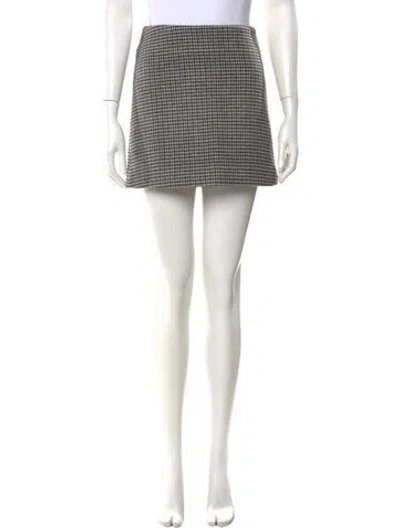 Pre-owned Cara Cara Wool Mini Skirt W/ Tags In Black