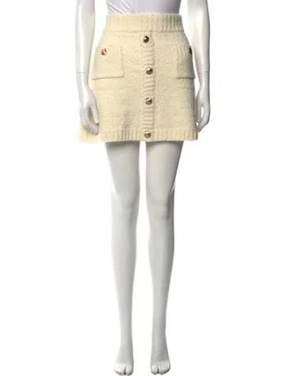 Pre-owned Cara Cara Wool Mini Skirt W/ Tags In Yellow