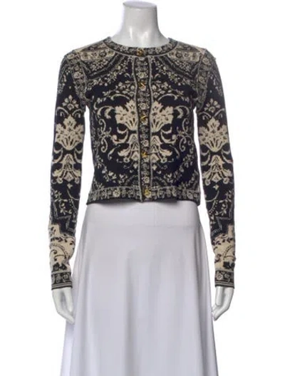 Pre-owned Cara Cara Wool Patterned Sweater In Neutral