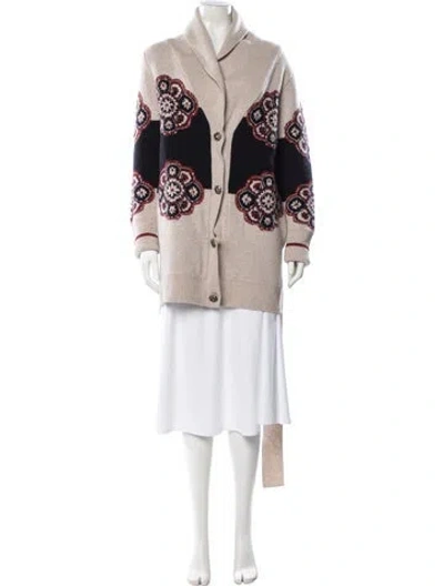 Pre-owned Cara Cara Wool Patterned Sweater In Neutral
