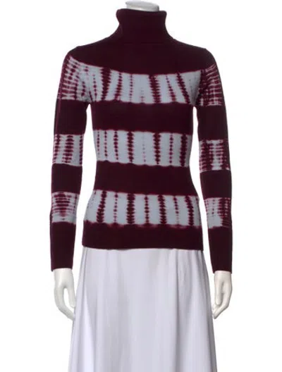 Pre-owned Cara Cara Wool Tie-dye Print Sweater In Pink