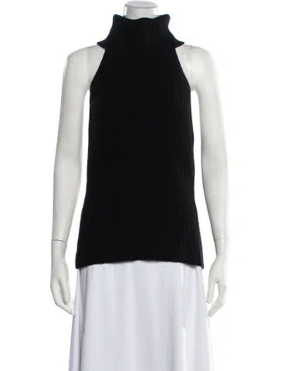 Pre-owned Cara Cara Wool Turtleneck Sweater W/ Tags In Black