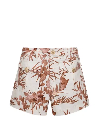 Cara Cara Xenia Floral-print Linen Shorts In Multi