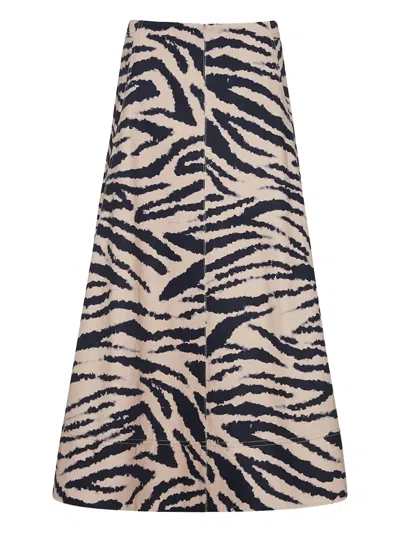 Cara Cara Zebra-print Skirt In Multi