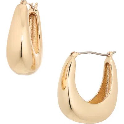 Cara Chunky Basket Hoop Earrings In Gold