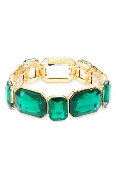 Cara Chunky Crystal Stretch Bracelet In Multi