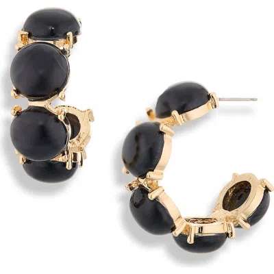 Cara Chunky Hoop Earrings In Black