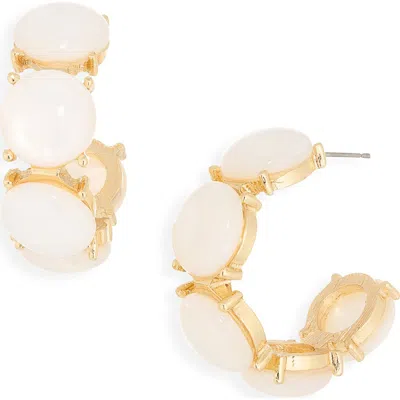 Cara Chunky Hoop Earrings In Ivory