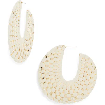 Cara Crystal Chain Linear Drop Earrings In White