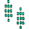 Cara Crystal Chandelier Earrings In Green