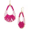 Cara Crystal Drop Earrings In Pink