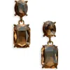 Cara Crystal Drop Earrings In Champagne