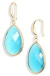 Cara Crystal Drop Earrings In Gold