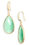 Cara Crystal Drop Earrings In Gold