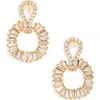 Cara Crystal Drop Earrings In Gold