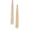 Cara Crystal Fringe Drop Earrings In Gold