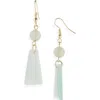 Cara Crystal Fringe Drop Earrings In Green