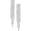 Cara Crystal Fringe Drop Earrings In Silver