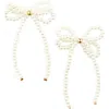 Cara Crystal Halo Double Drop Earrings In White