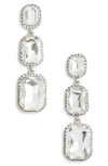 Cara Crystal Link Drop Earrings