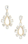 Cara Crystal Oval Drop Earrings