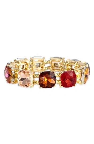 Cara Crystal Stretch Bracelet In Gold