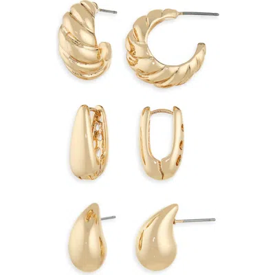 Cara Crystal Teardrop Link Drop Earrings In Gold