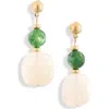 Cara Drop Earrings In Ivory Multi