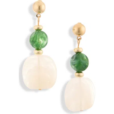 Cara Drop Earrings In Ivory Multi