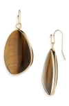 Cara Fringe Statement Earrings In Brown
