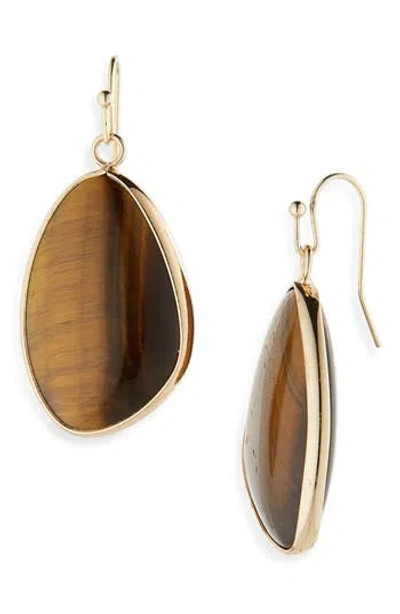 Cara Fringe Statement Earrings In Brown