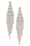 Cara Fringe Statement Earrings In Gold